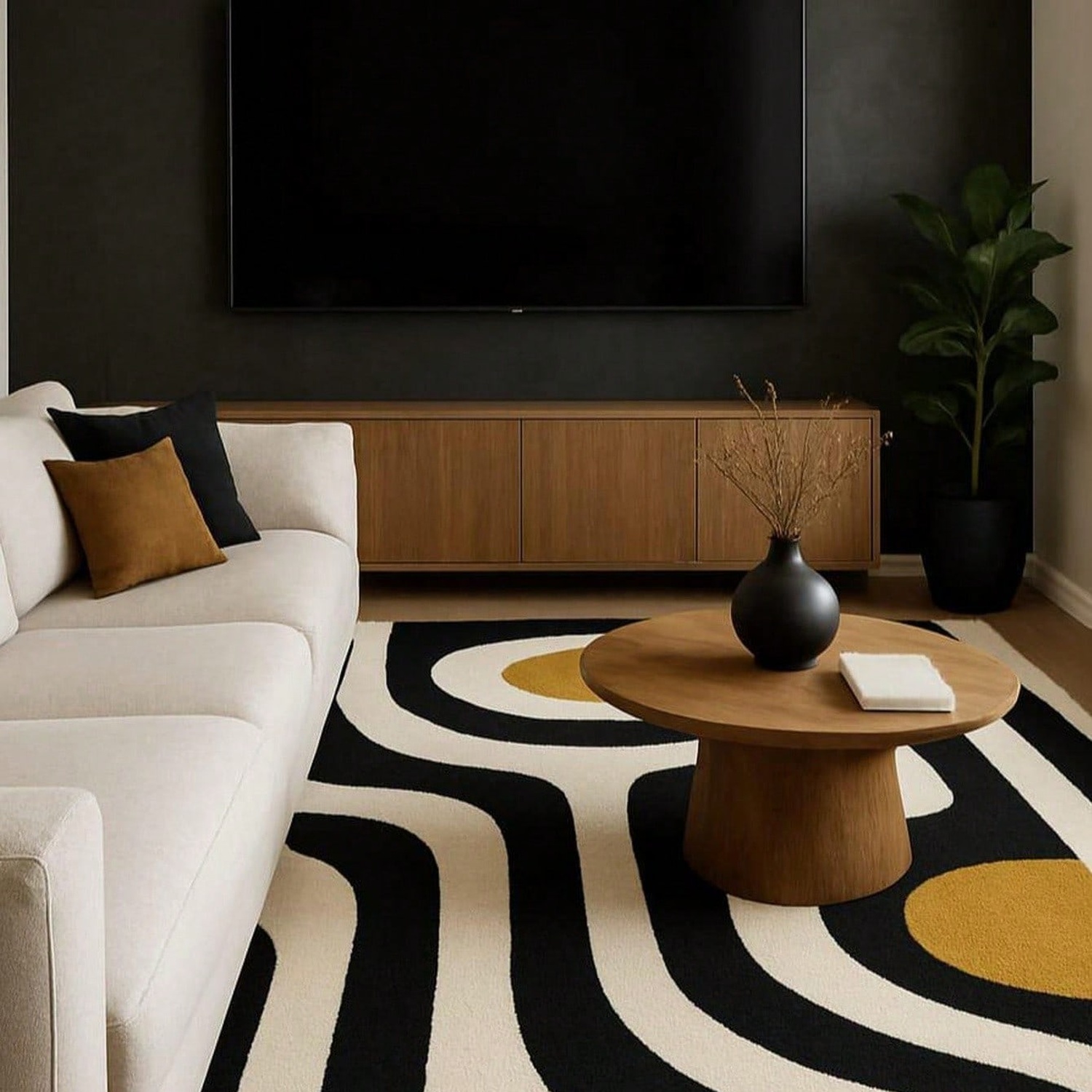 Century Textile & Sewing Supply Saskatoon Sk - Tufted Wool Rug, Geometric Pattern, Mid-Century