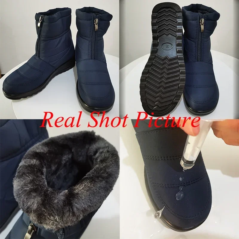 Non Slip Waterproof Snow Boots - Sewing Front Zipper ulasan dan harga