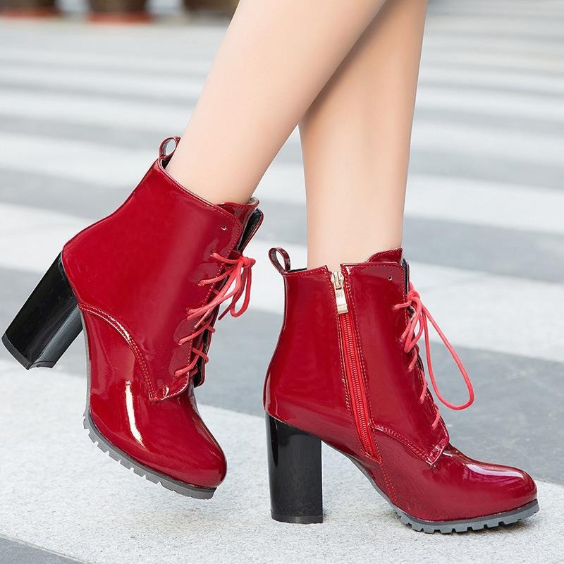 Fashion Women's Boots Ankle Ne - Sewing Front Zipper ulasan dan harga