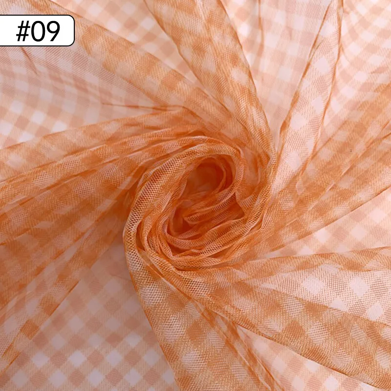 90x150cm Check Mesh Fabric Tra - Sewing Batik ulasan dan harga