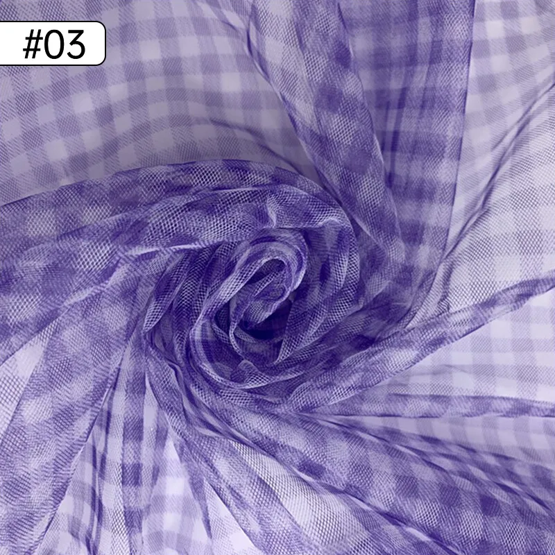 90x150cm Check Mesh Fabric Tra - Sewing Batik ulasan dan harga