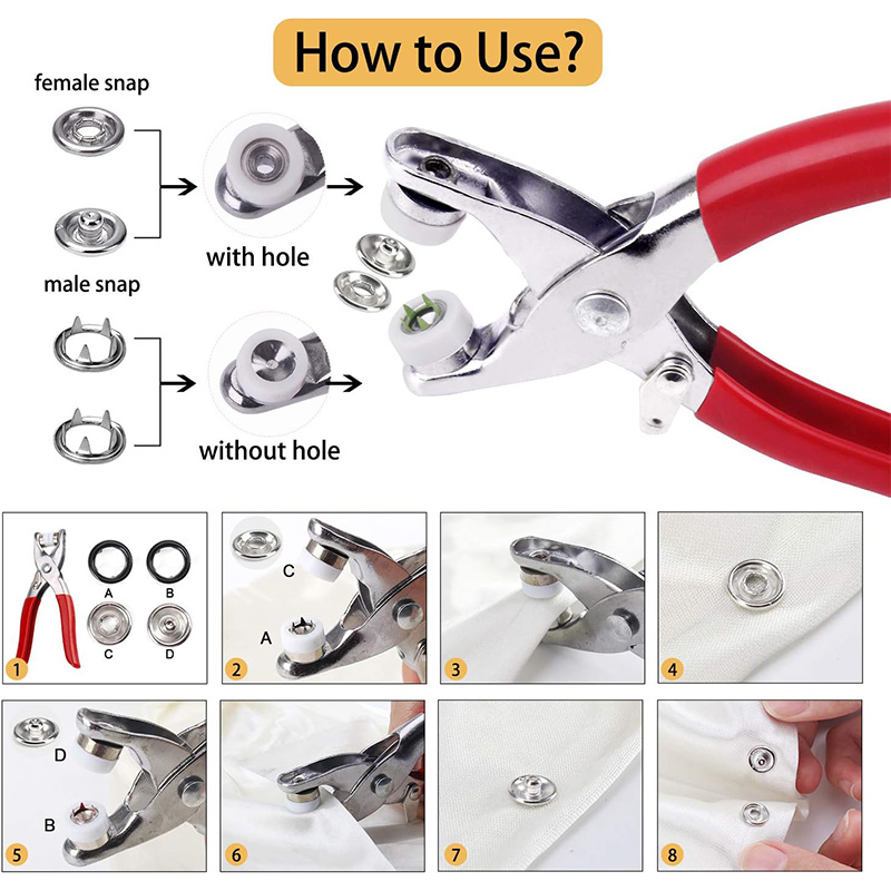100 Sets Snap Pliers Automatic - Sewing Necessities ulasan dan harga