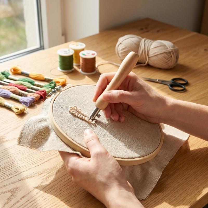 Simple Embroidery DIY Adjustab - Is Sewing Textile Art ulasan dan harga