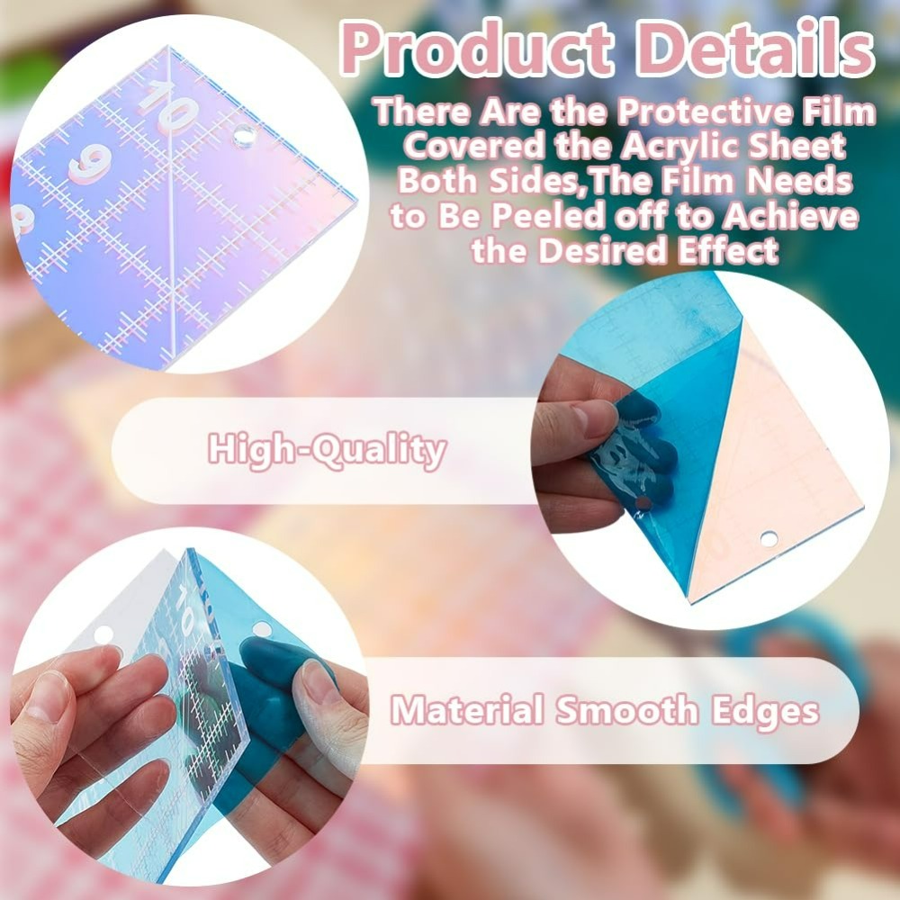 2pcs Quilting Acrylic Template - Textile Sewing Patterns ulasan dan harga