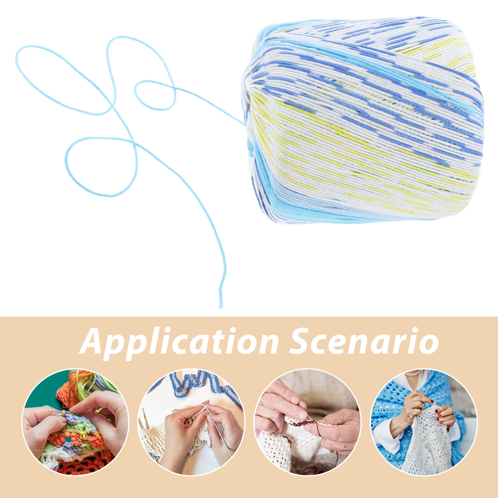 Soft Cotton Crochet Yarn 1 Rol - Sewing Roll ulasan dan harga