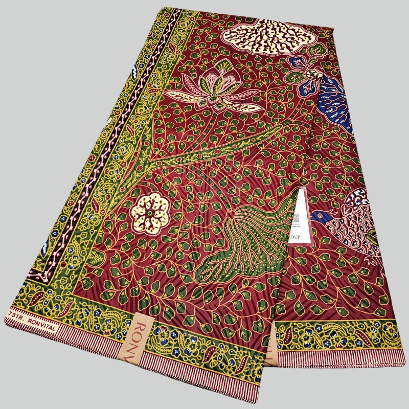 46Inch * 6Yards Green Leaves P - Sewing Batik ulasan dan harga