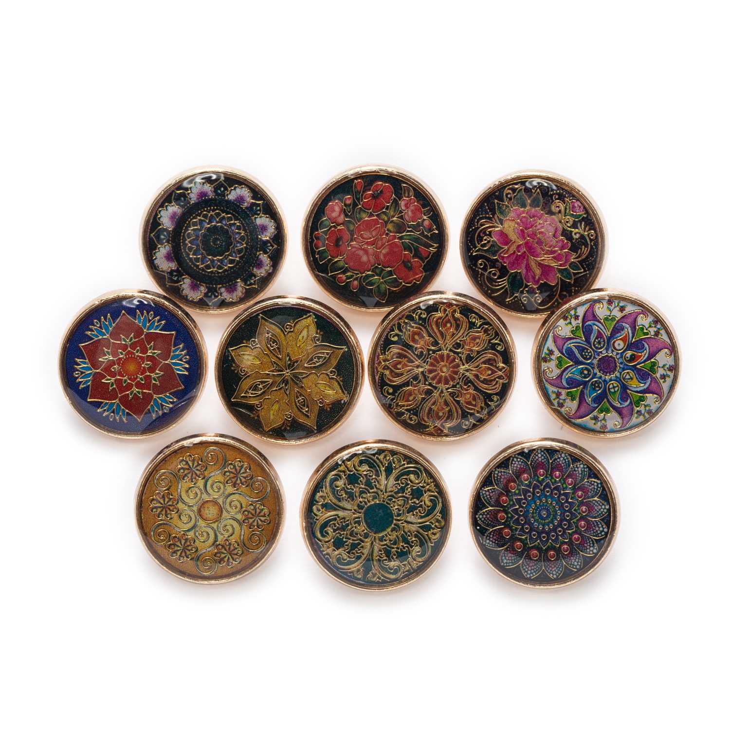 5pcs Retro Gold Wire Flower Ro - Button Hole Cutter ulasan dan harga