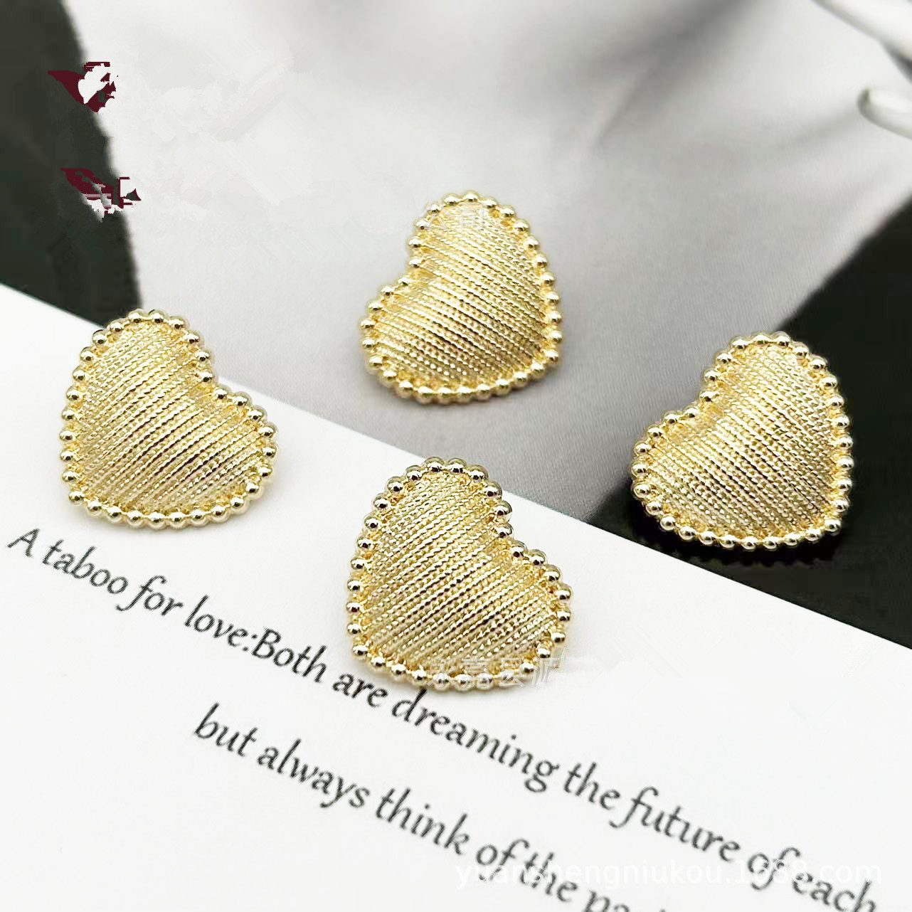 10PCS Metal Heart Buttons Hear - Button Hole Cutter ulasan dan harga