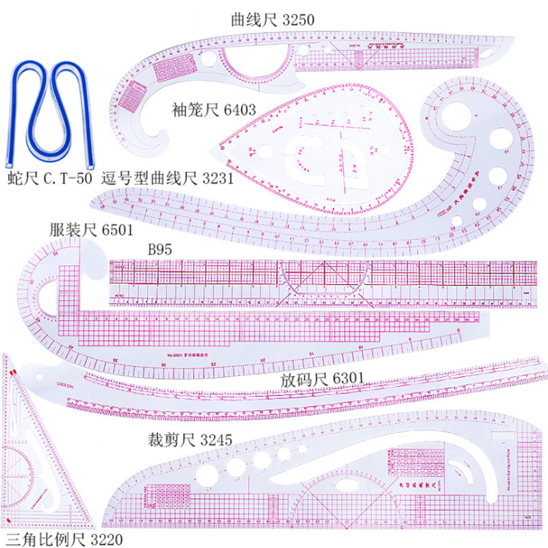 5/6/9pcs Set Tailor Measuring  - Textile Sewing Patterns ulasan dan harga
