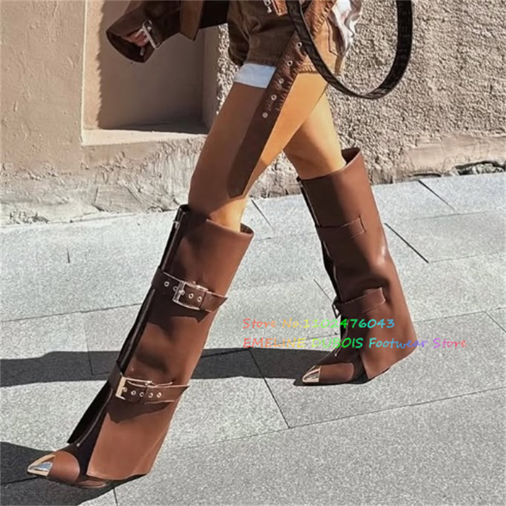 Brown Leather Front Zipper Kne - Sewing Front Zipper ulasan dan harga