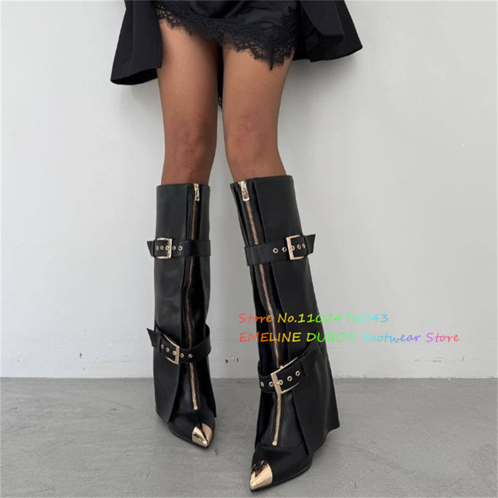 Brown Leather Front Zipper Kne - Sewing Front Zipper ulasan dan harga