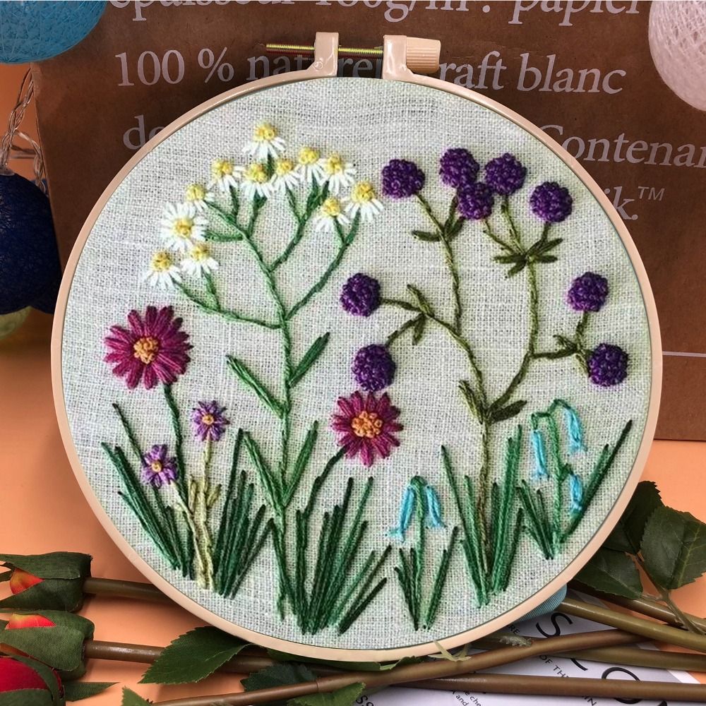 Flower Pattern DIY Embroidery  - Textile Sewing Patterns ulasan dan harga