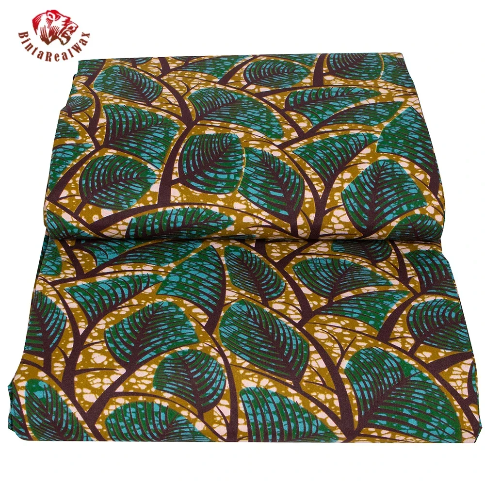 Ankara African Print Leaf Patt - Sewing Batik ulasan dan harga