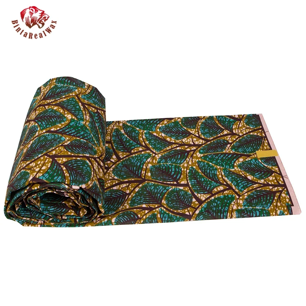 Ankara African Print Leaf Patt - Sewing Batik ulasan dan harga