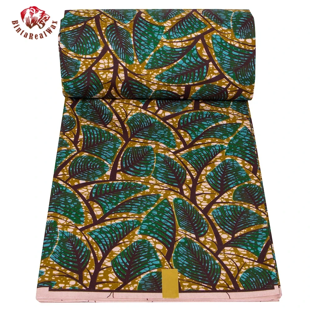 Ankara African Print Leaf Patt - Sewing Batik ulasan dan harga