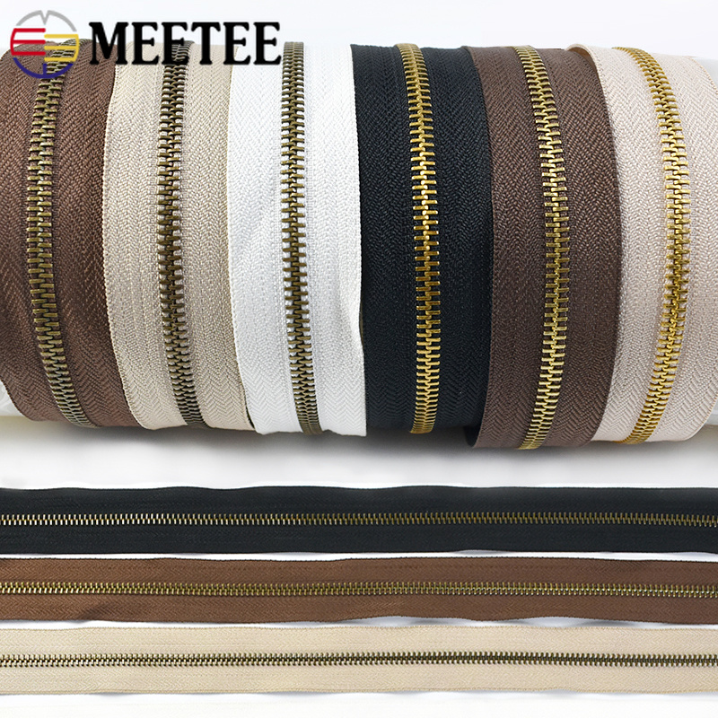 Meetee 2/4Y 3# 5# Metal Zipper - Textile And Sewing Supply ulasan dan harga