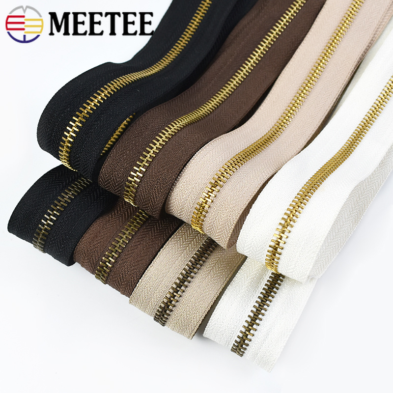 Meetee 2/4Y 3# 5# Metal Zipper - Textile And Sewing Supply ulasan dan harga