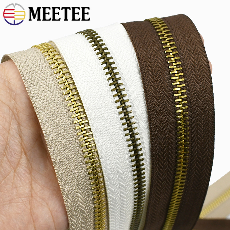 Meetee 2/4Y 3# 5# Metal Zipper - Textile And Sewing Supply ulasan dan harga