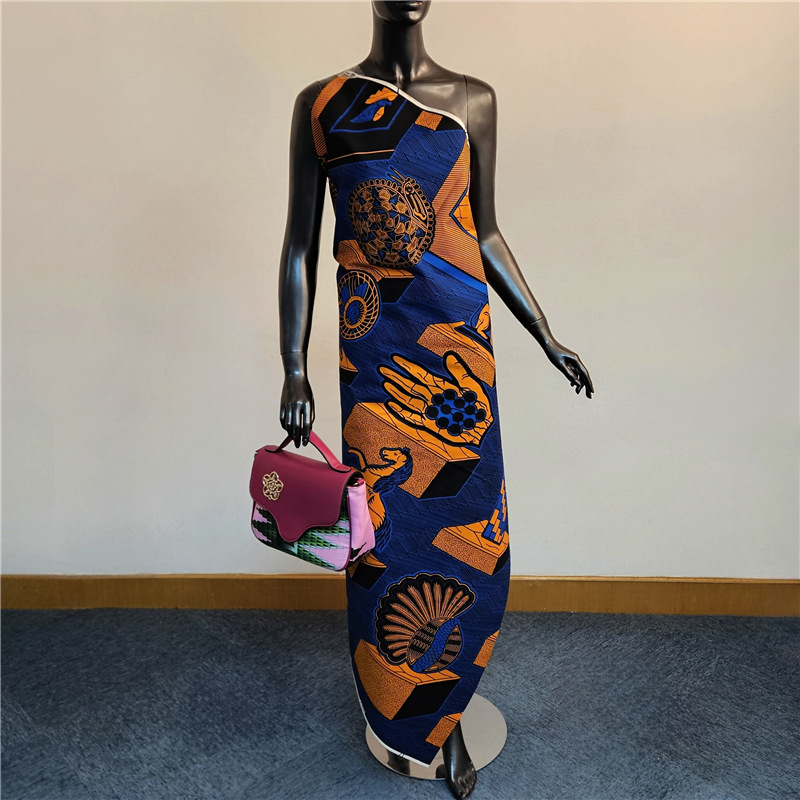 Abstract Printed Blue Cotton A - Sewing Batik ulasan dan harga