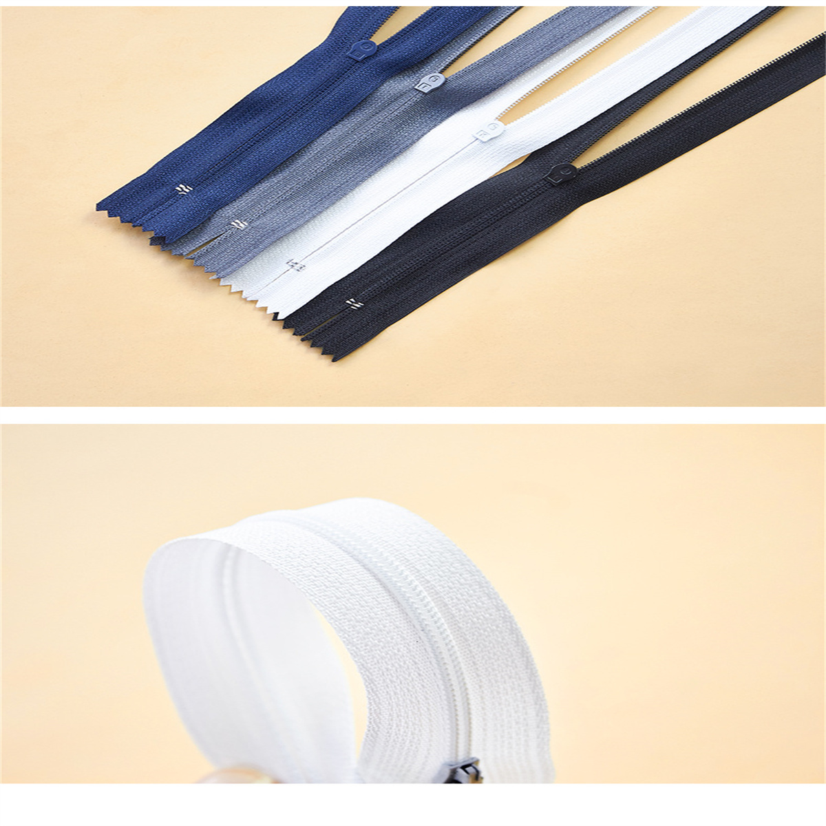 10pcs #3 Nylon Closed-End Zipp - Sewing Front Zipper ulasan dan harga
