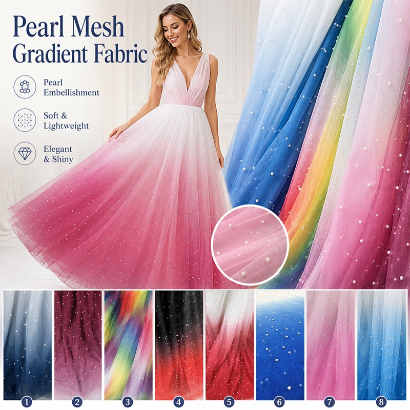 100x150cm Pearl Mesh Gradient  - Sewing Batik ulasan dan harga